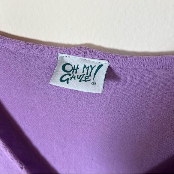 Oh My Gauze Women’s Purple Ruffle Dress 2 - Picture 4 of 12